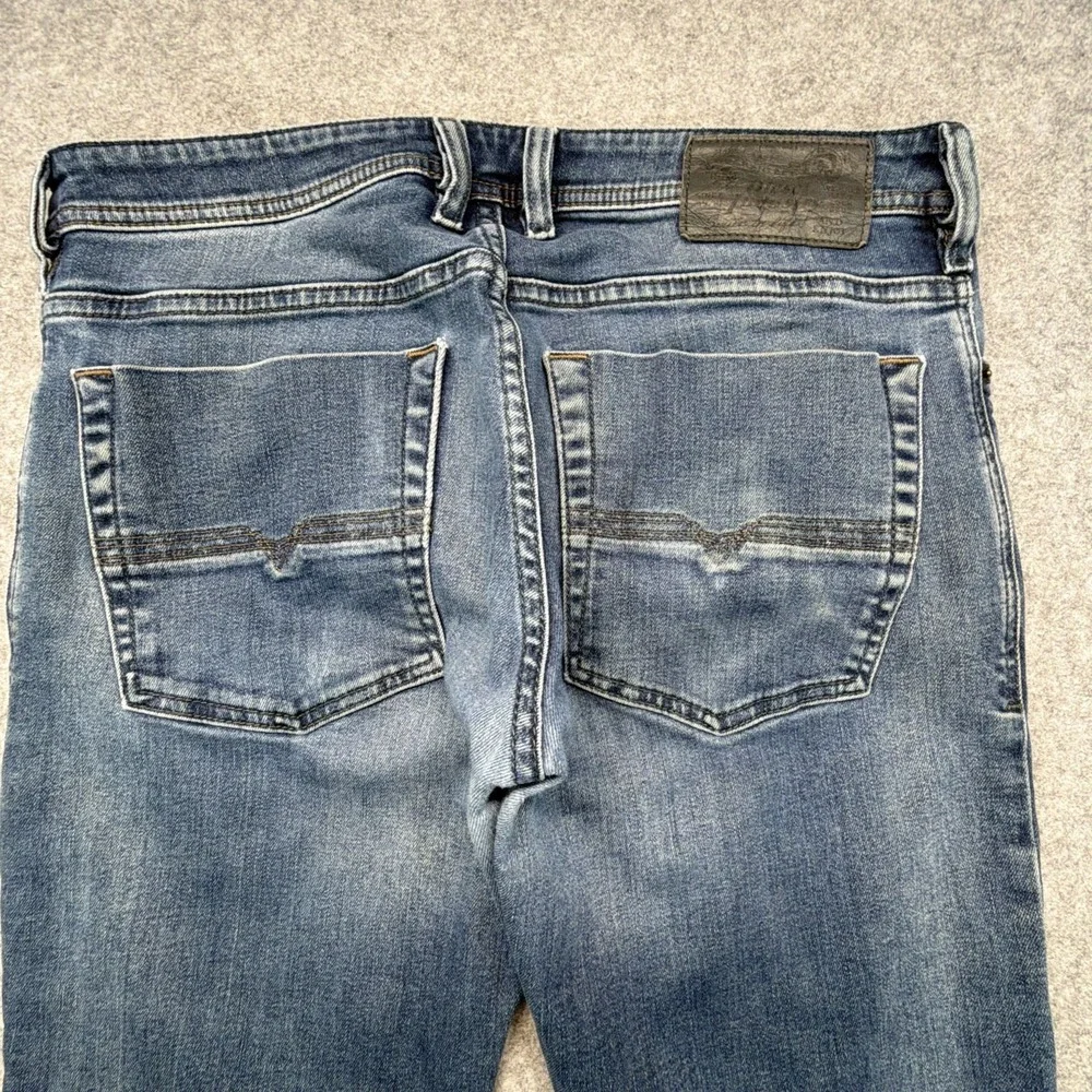 Diesel Mens Jeans 32x32 (Fits 34x31) Blue Zatiny Regular Bootcut Stone Wash